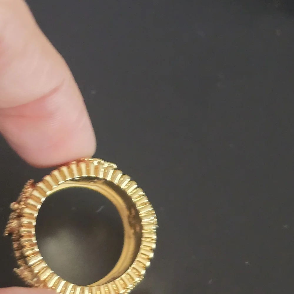 Elegant Gold Floral Bracelet and Ring Set